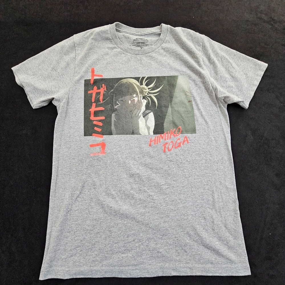 My Hero Academia Funmation Gray Short Sleeve Cotton Blend T-Shirt Men's M